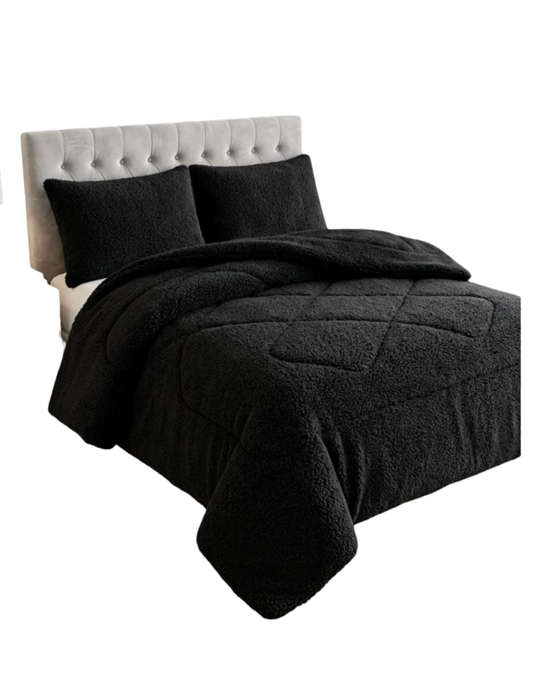CUBRECAMAS SHERPA PREMIUM TEXTURA DE OVEJA 2 PLAZAS - 6