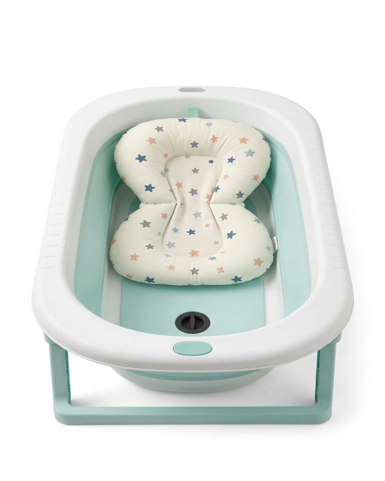 BAÑERA PLEGABLE BEBE  TERMOMETRO + COJIN ANTIDESLIZANTE - 3