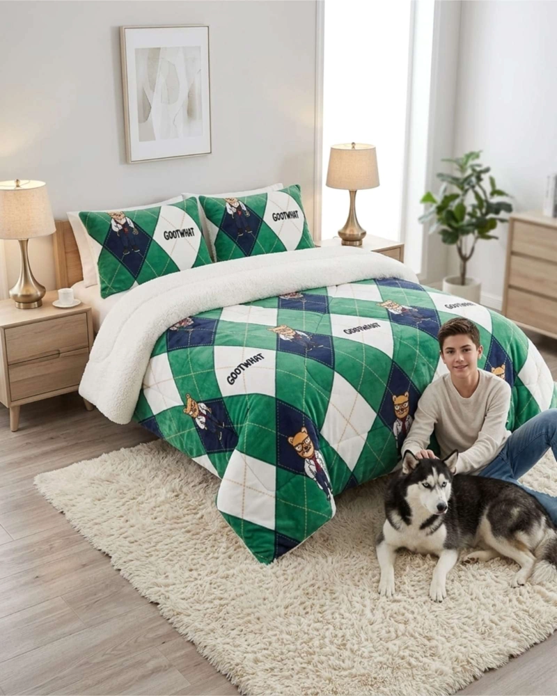 CUBRECAMAS SHERPA 2 PLAZAS PLUSH ULTRA SUAVE DE LUJO - 4