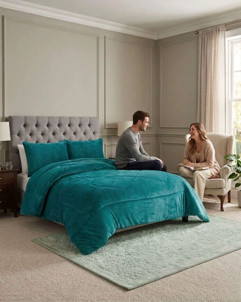 CUBRECAMAS SHERPA 2 PLAZAS PLUSH ULTRA SUAVE DE LUJO - 4