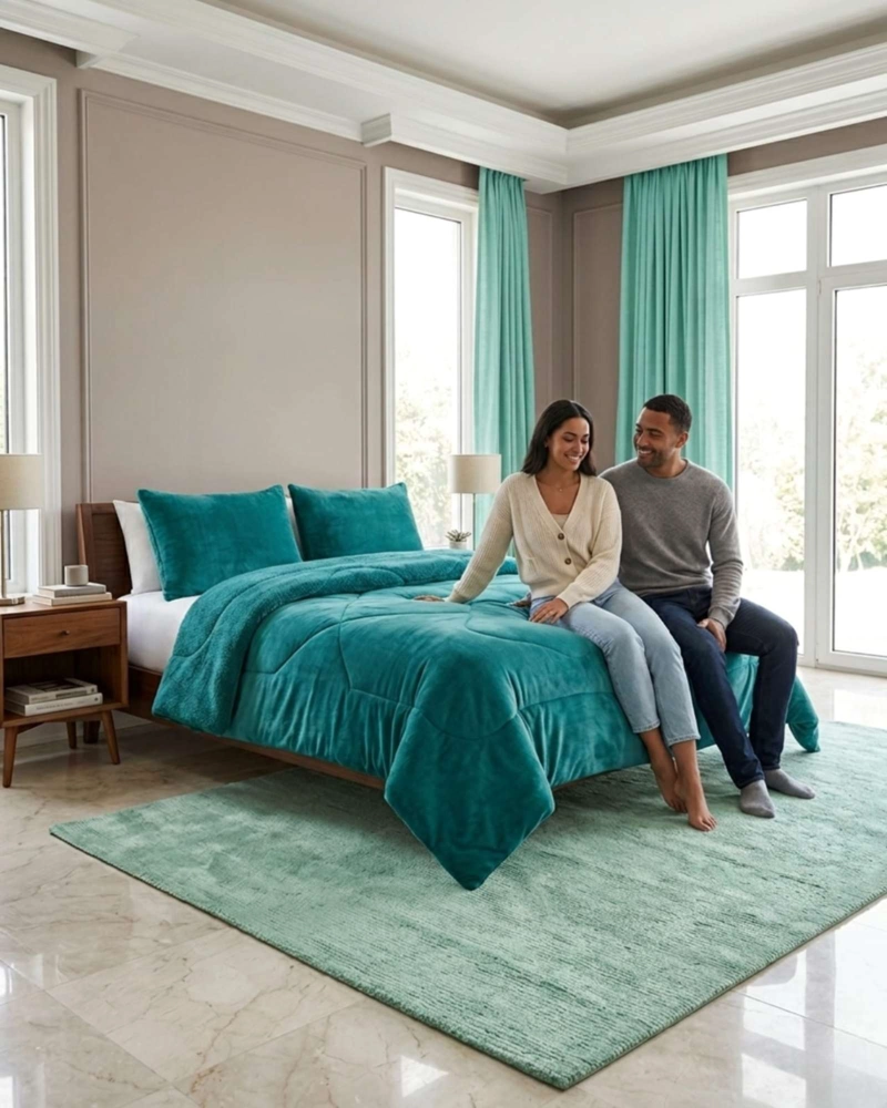 CUBRECAMAS SHERPA 2 PLAZAS PLUSH ULTRA SUAVE DE LUJO - 5