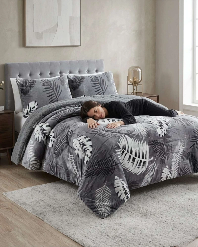 CUBRECAMAS SHERPA 2 PLAZAS PLUSH ULTRA SUAVE DE LUJO - 4