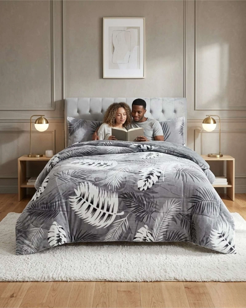 CUBRECAMAS SHERPA 2 PLAZAS PLUSH ULTRA SUAVE DE LUJO - 5