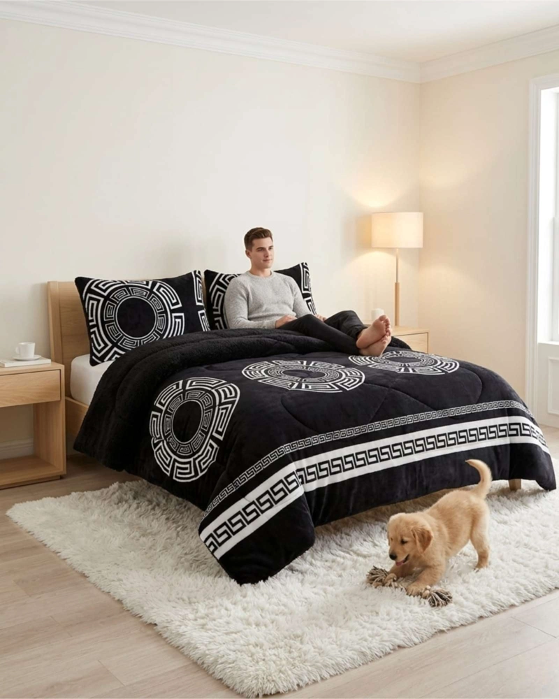 CUBRECAMAS SHERPA 2 PLAZAS PLUSH ULTRA SUAVE DE LUJO - 3