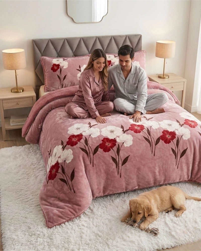 CUBRECAMAS SHERPA 2 PLAZAS PLUSH ULTRA SUAVE DE LUJO - 5