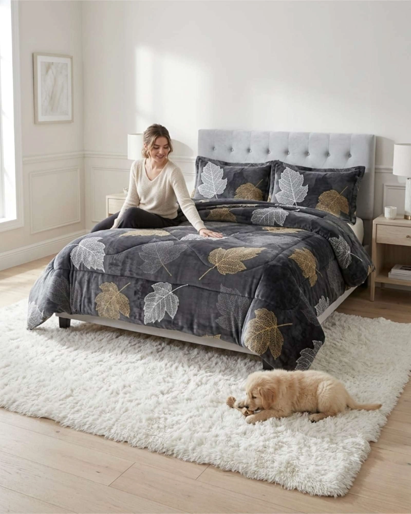 CUBRECAMAS SHERPA 2 PLAZAS PLUSH ULTRA SUAVE DE LUJO - 2