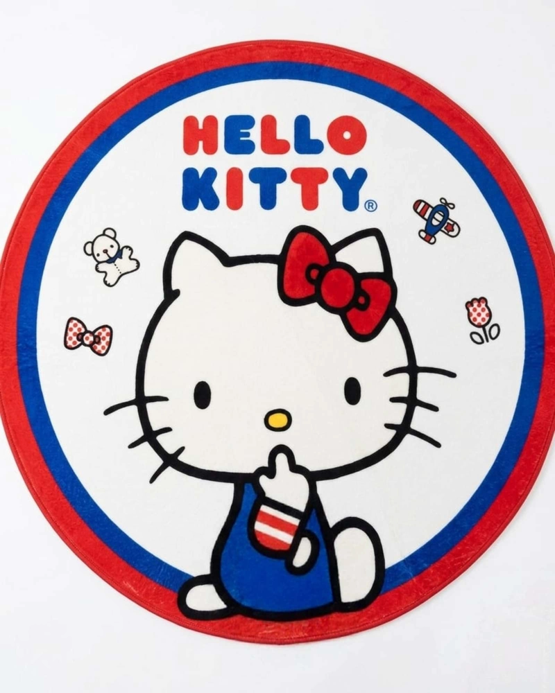 ALFOMBRA DE JUEGO PARA NIÑOS CIRCULAR SUAVE 80CM DE HELLO KITTY - 6