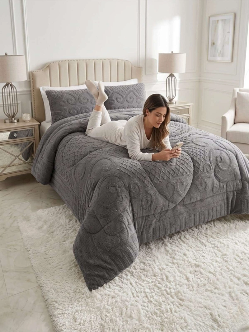 CUBRECAMA TERMICO DE INVIERNO JACQUARD  2 PLAZAS - 4