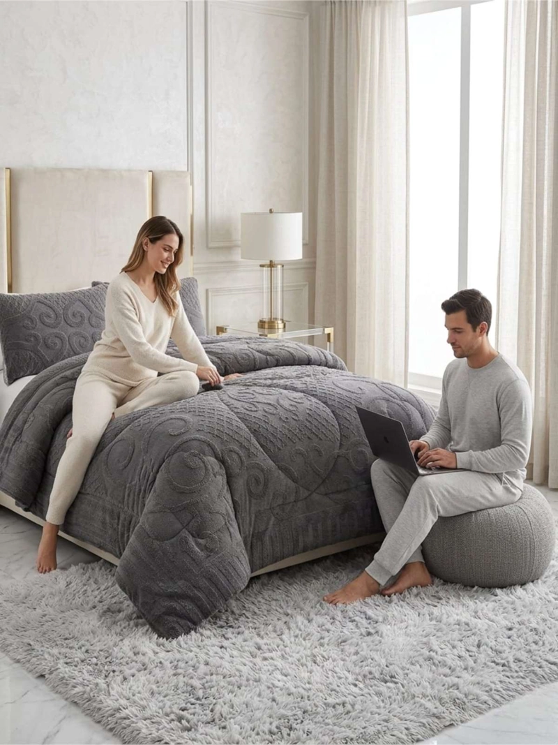 CUBRECAMA TERMICO DE INVIERNO JACQUARD  2 PLAZAS - 5