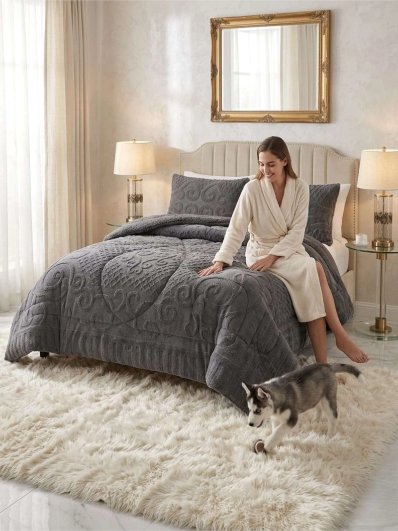 CUBRECAMA TERMICO DE INVIERNO JACQUARD  2 PLAZAS - 6