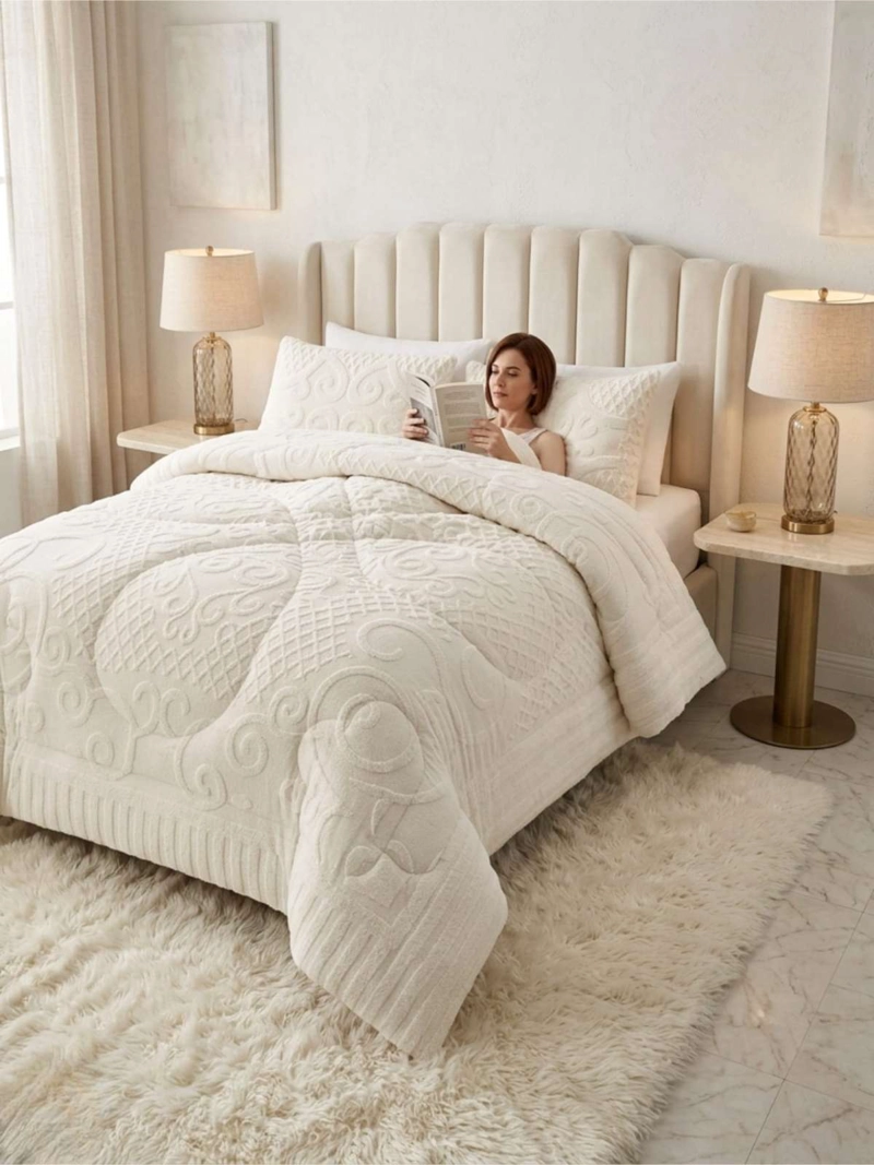 CUBRECAMA TERMICO DE INVIERNO JACQUARD  2 PLAZAS - 1