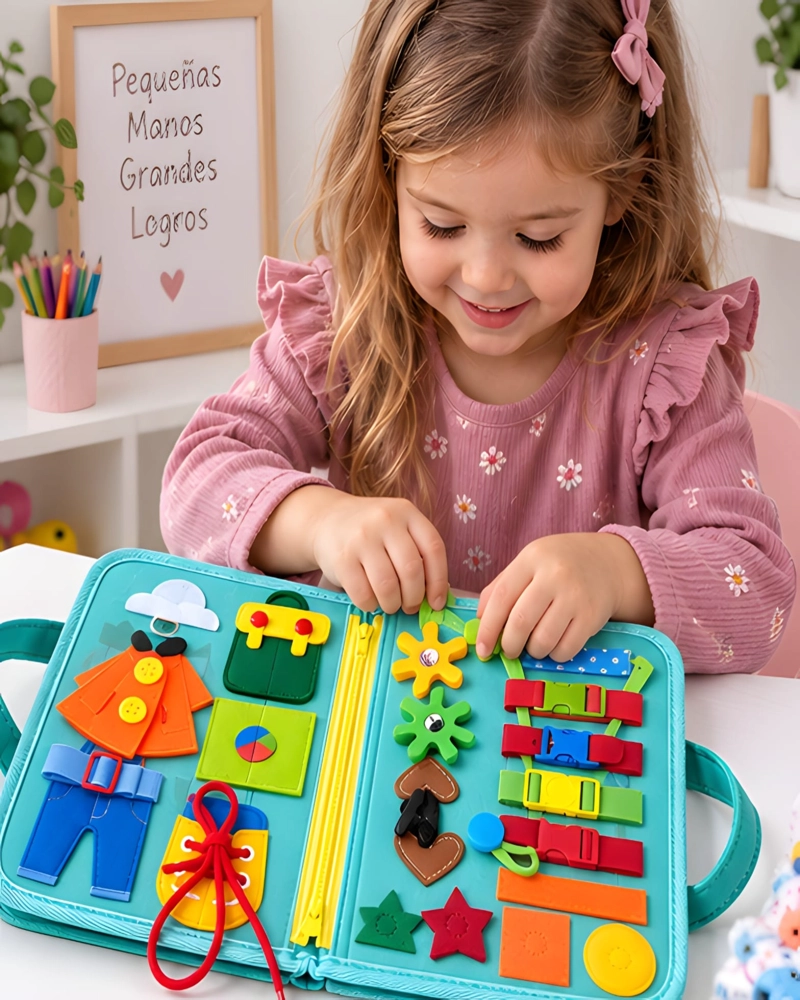 LIBRO DIDACTICO CON TABLERO DE ACTIVIDADES SENSORIAL - 1
