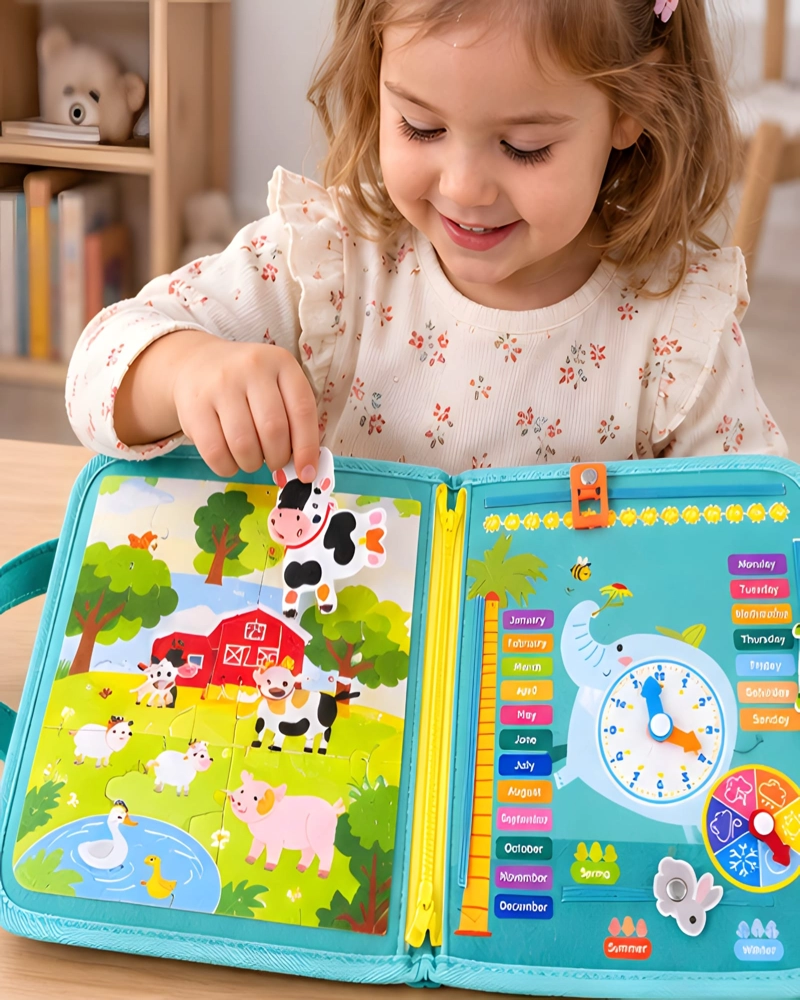 LIBRO DIDACTICO CON TABLERO DE ACTIVIDADES SENSORIAL - 2