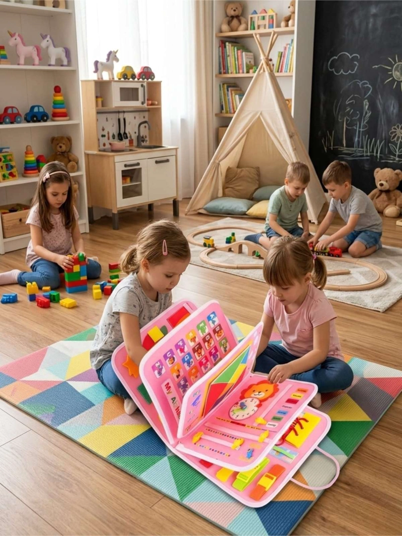 LIBRO DIDACTICO CON TABLERO DE ACTIVIDADES SENSORIAL - 6