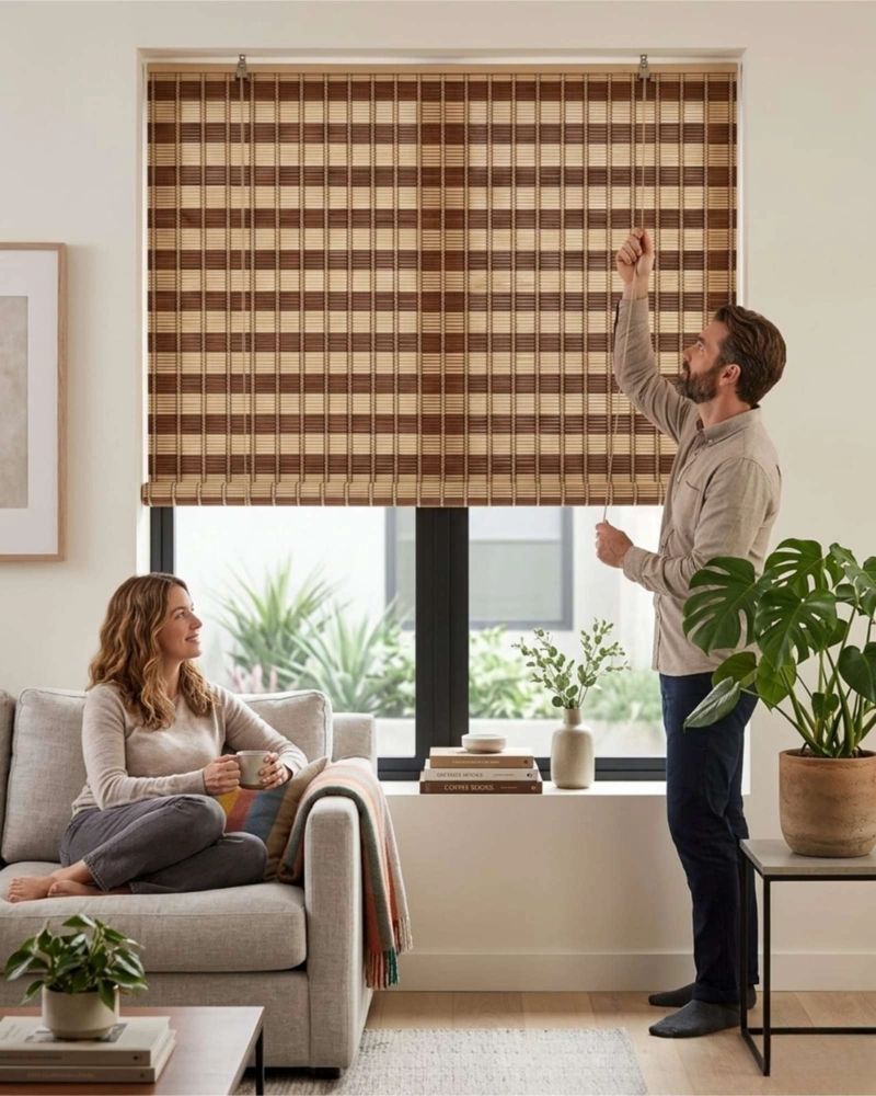 PACK 2 CORTINAS 150X180CM ROLLER DE BAMBU DE ALTA CALIDAD - 2