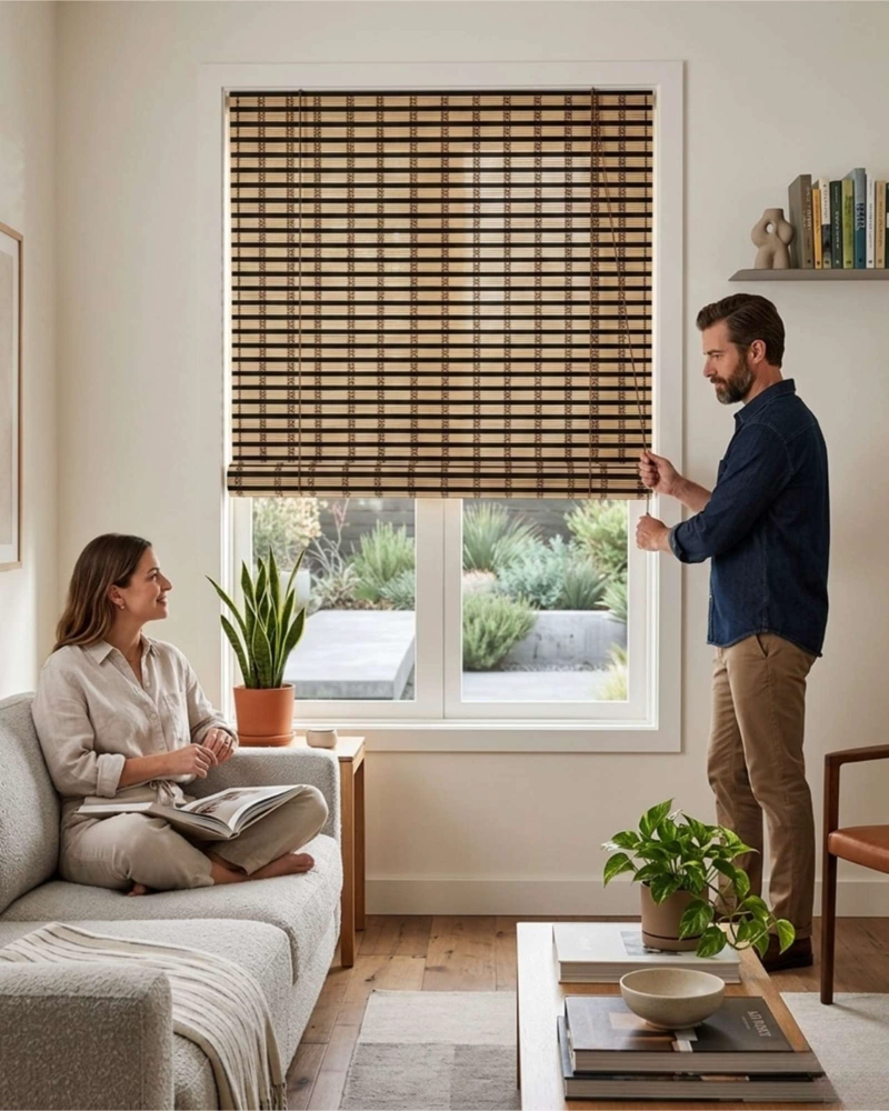 CORTINA 180X180CM ROLLER DE BAMBU DE ALTA CALIDAD - 1