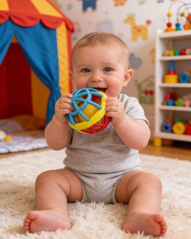 JUGUETE PARA BEBE  PELOTA SONAJERO SEGURAS 0-6 MESES - 2