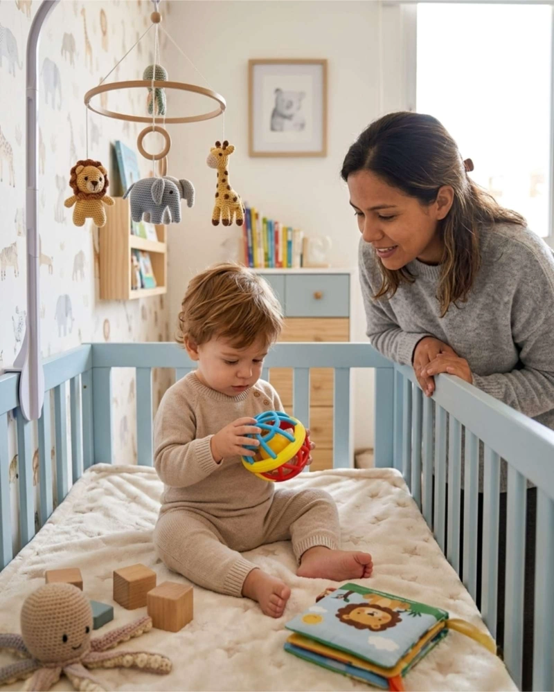 JUGUETE PARA BEBE  PELOTA SONAJERO SEGURAS 0-6 MESES - 5
