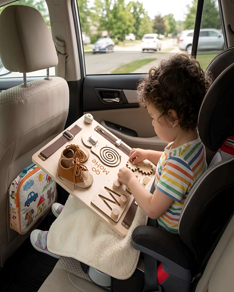 TABLERO SENSORIAL MONTESSORI BUSY BOARD EDUCATIVO - 2