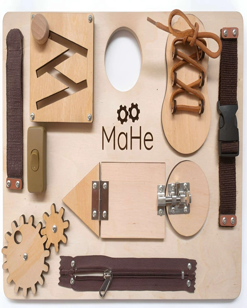 TABLERO SENSORIAL MONTESSORI BUSY BOARD EDUCATIVO - 6