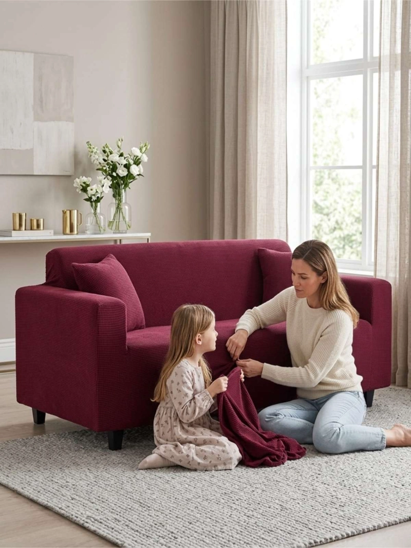FUNDA CUADRILLE  PARA SOFA RENUEVA TU LIVING  (3 CUERPO) - 5