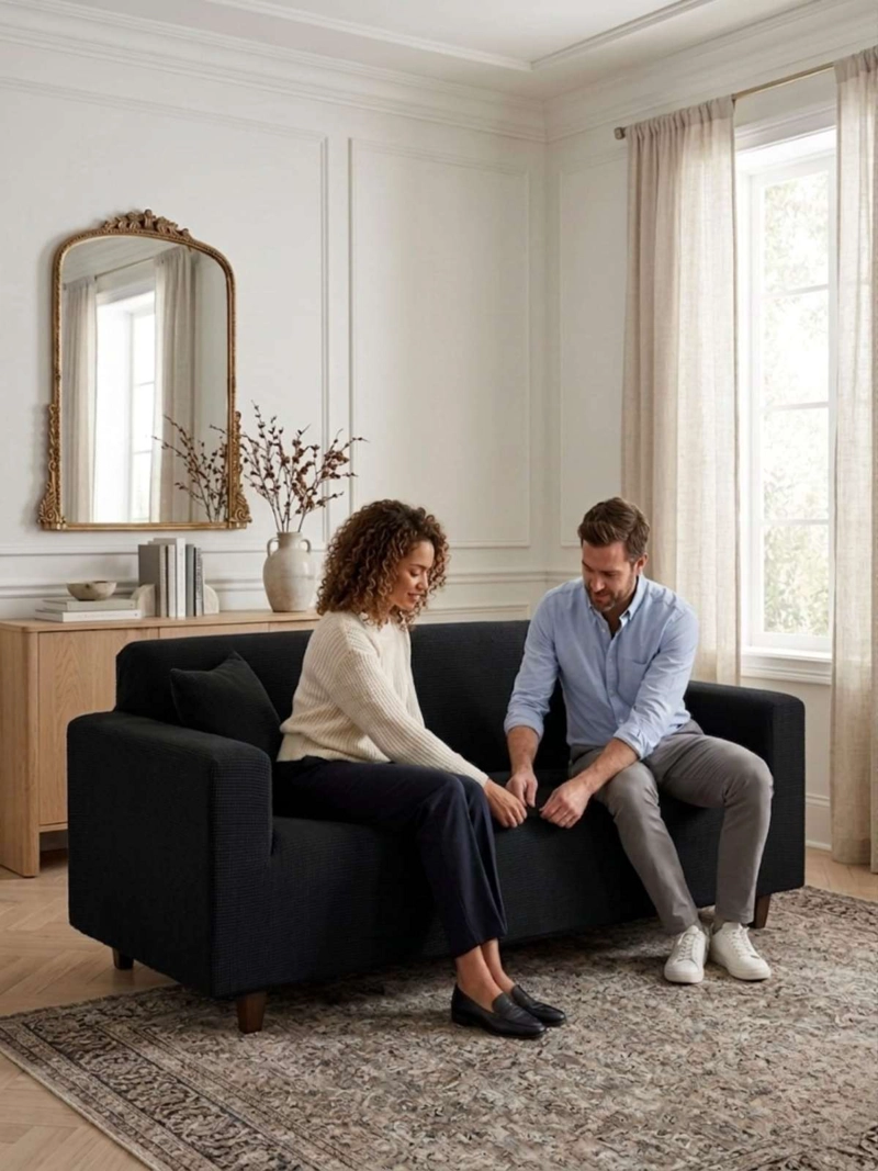 FUNDA CUADRILLE  PARA SOFA RENUEVA TU LIVING  (3 CUERPO) - 7