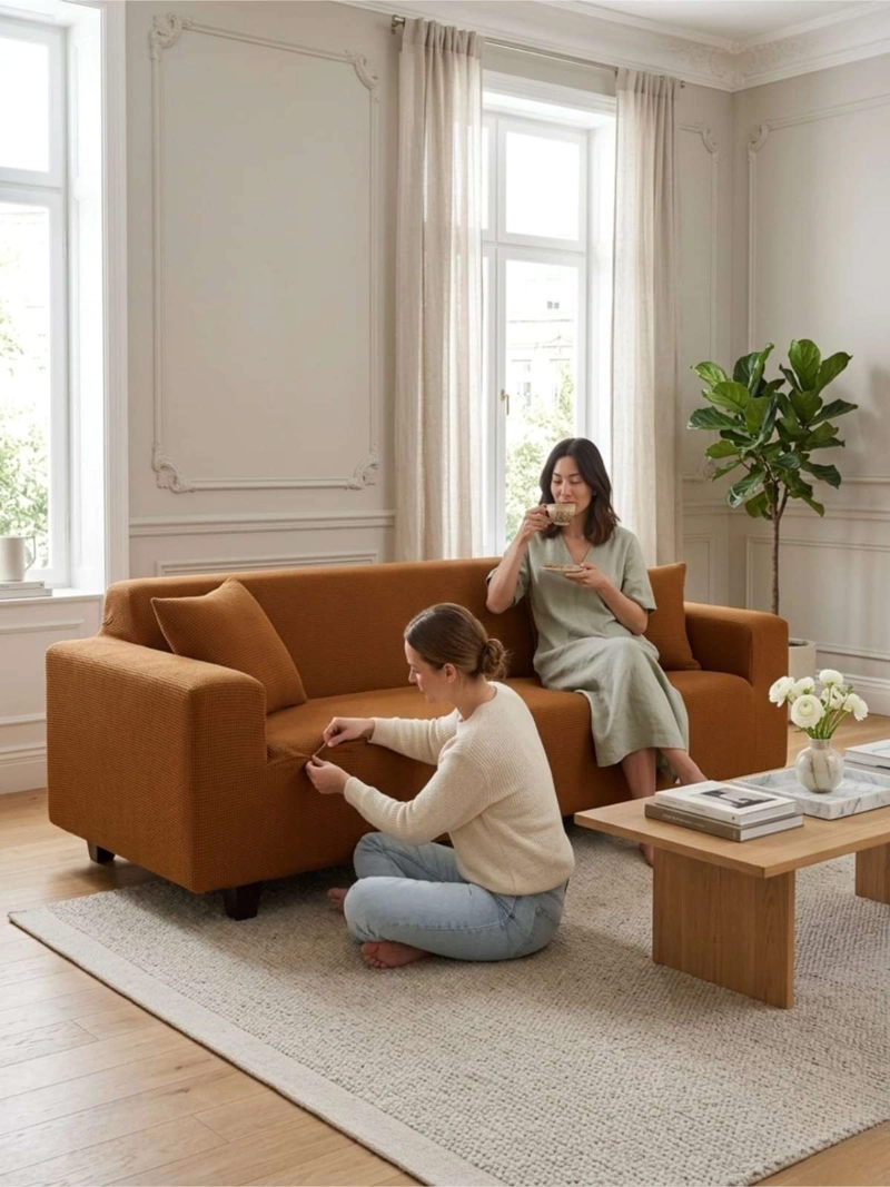 FUNDA CUADRILLE  PARA SOFA RENUEVA TU LIVING  (3 CUERPO) - 1
