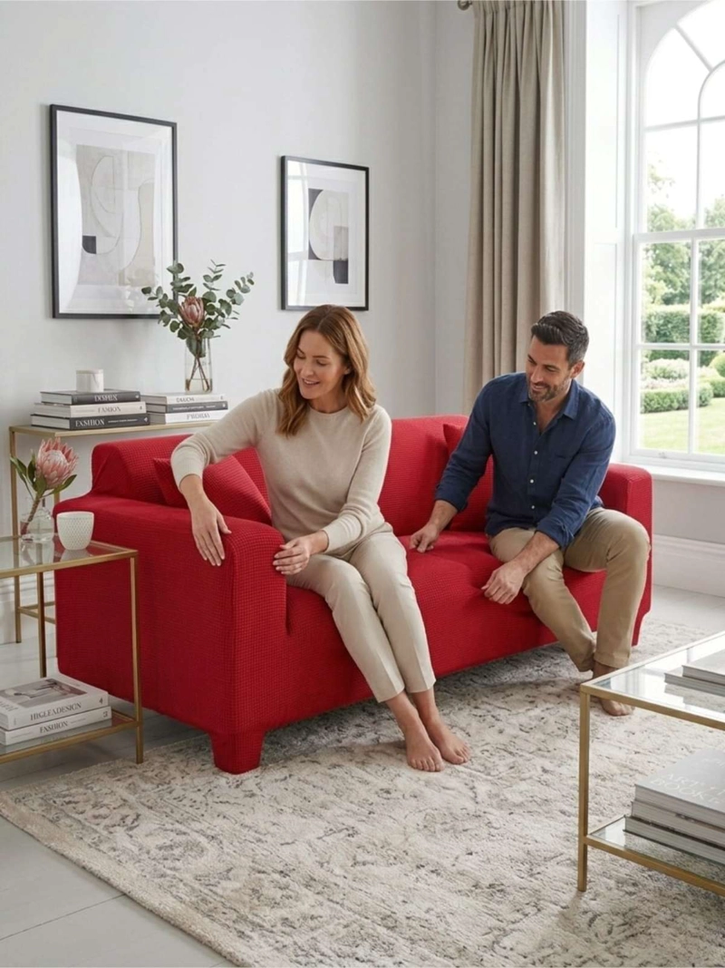 FUNDA CUADRILLE  PARA SOFA RENUEVA TU LIVING  (2 CUERPO) - 2