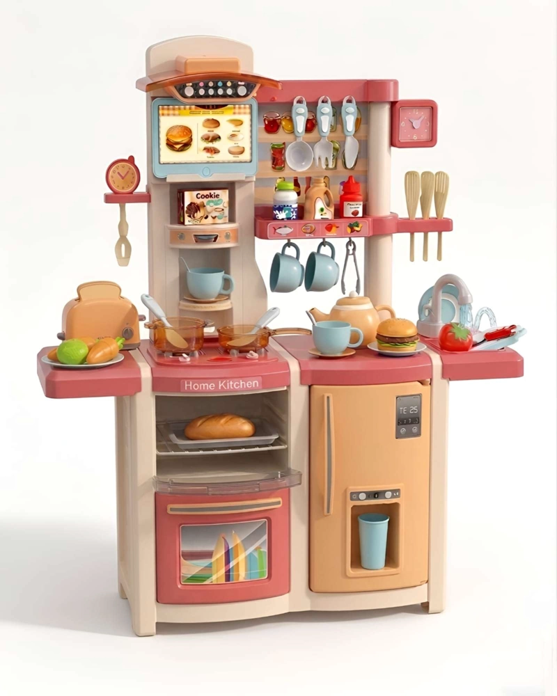 COCINA DE JUGUETE INFANTIL 100CM CON SONIDO, AGUA Y 66 ACCESORIOS - 6