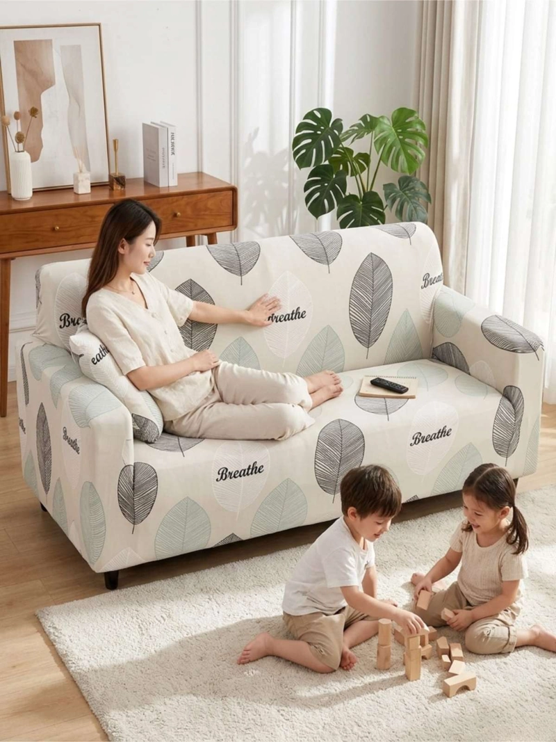 FUNDA DE SOFA TELA LISA ELASTICADA 1 CUERPOS - 5