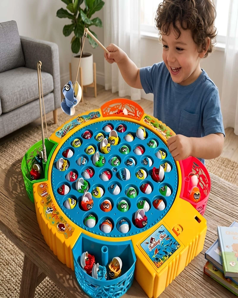 JUEGO DE PESCAR MONTESSORI MUSICAL FISHING FUN MOTRICIDAD FINA - 2