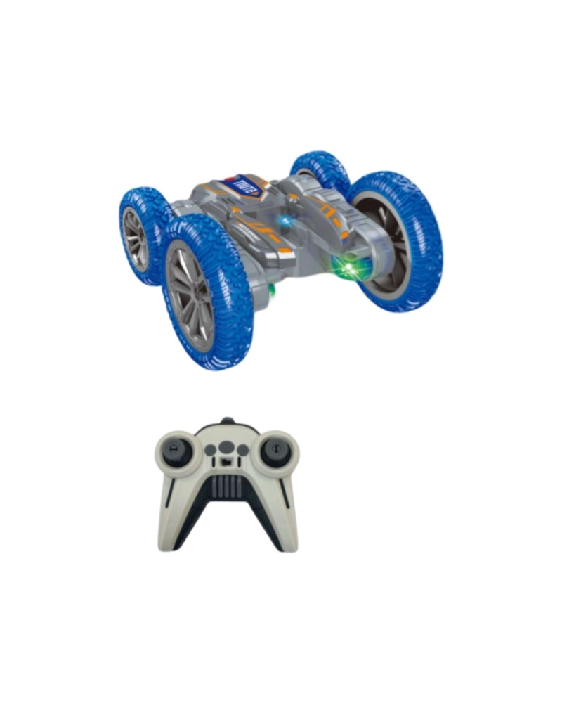 CARRO DE JUGUETE ACROBATICO  A CONTROL REMOTO GIROS 360 AZUL - 6