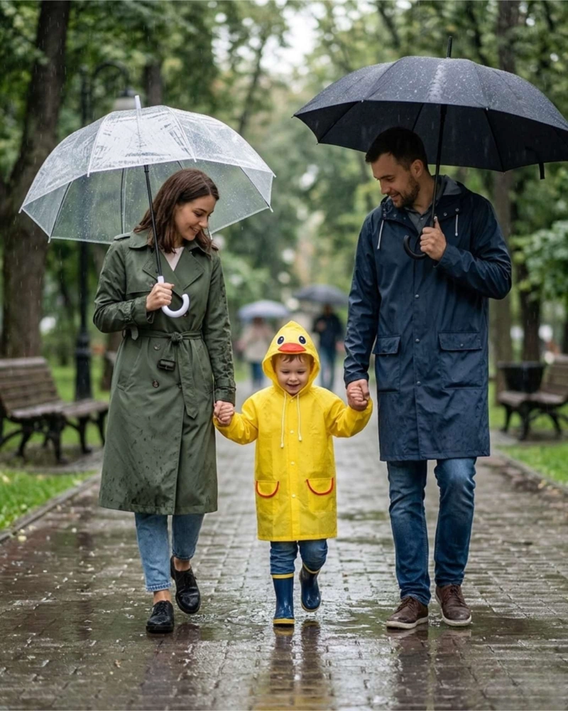CAPA IMPERMEABLE DE LLUVIA INFANTIL PARA NIÑOS 01 - 2