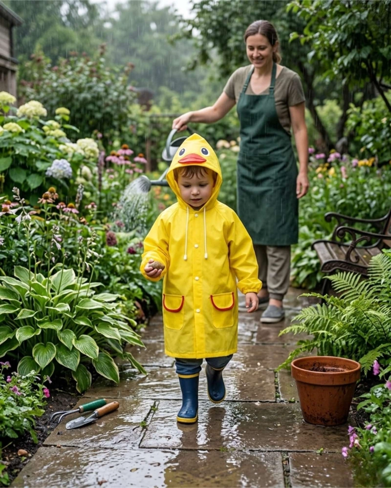 CAPA IMPERMEABLE DE LLUVIA INFANTIL PARA NIÑOS 01 - 5