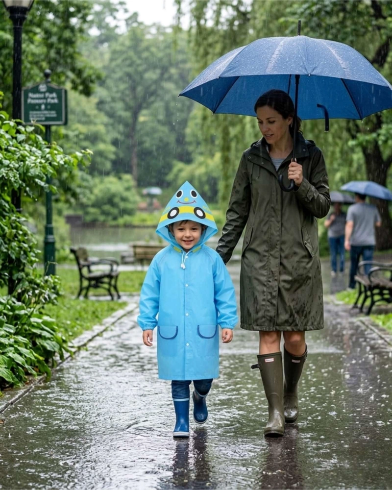 CAPA IMPERMEABLE DE LLUVIA INFANTIL PARA NIÑOS 04 - 2