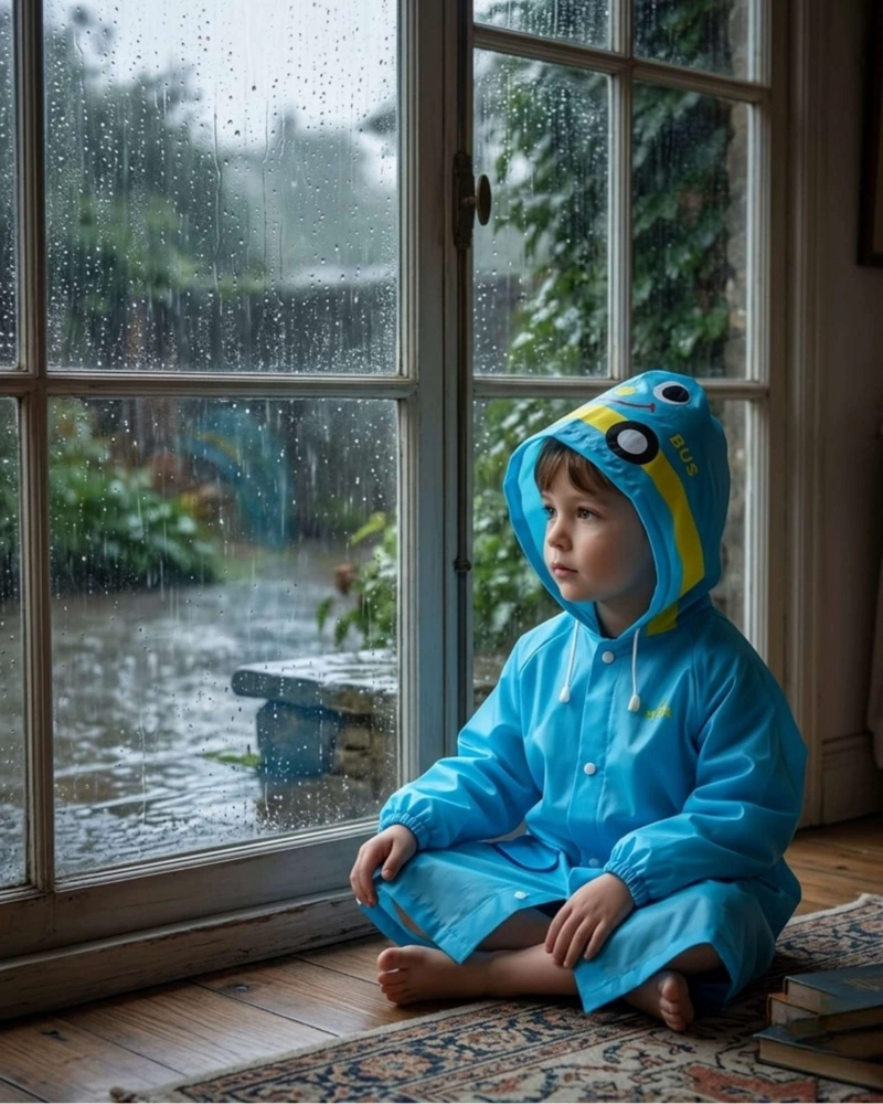 CAPA IMPERMEABLE DE LLUVIA INFANTIL PARA NIÑOS 04 - 4