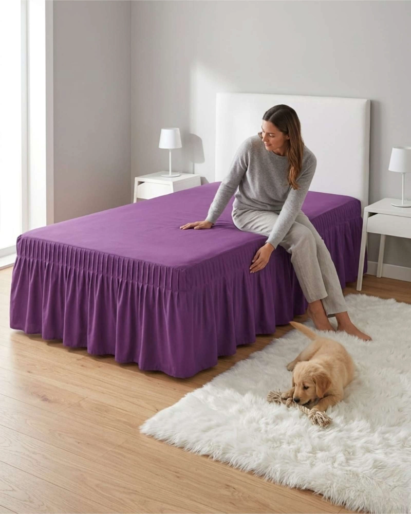 FALDON CUBRE BASE PLAZA Y MEDIA PREMIUM CON PLIEGUES - 2