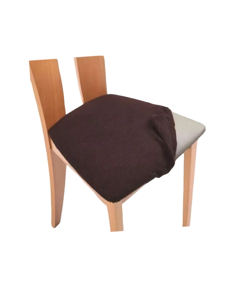 FUNDAS DE ASIENTO PARA SILLAS DE ALTA CALIDAD CON TEXTURA NIDO DE ABEJA MARRON OSCURO - CAFE  OSCURO - 6