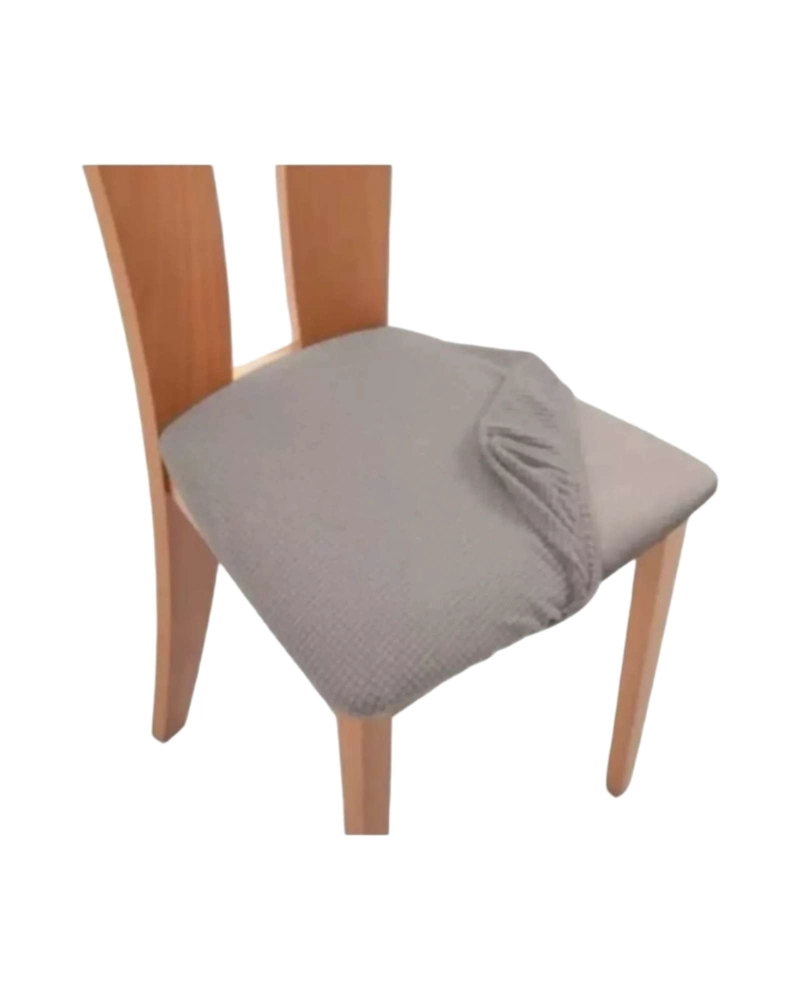 FUNDAS DE ASIENTO PARA SILLAS DE ALTA CALIDAD CON TEXTURA NIDO DE ABEJA GRIS - 6