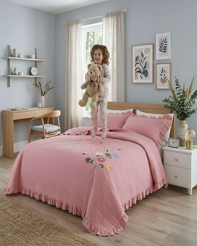 QUILT BORDADO DE 2 PLAZAS CON FRAGANCIA RELAJANTE - 6