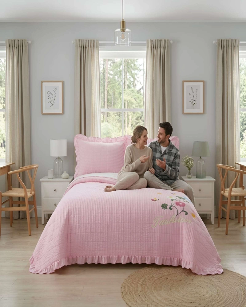 QUILT BORDADO DE 2 PLAZAS CON FRAGANCIA RELAJANTE - 3