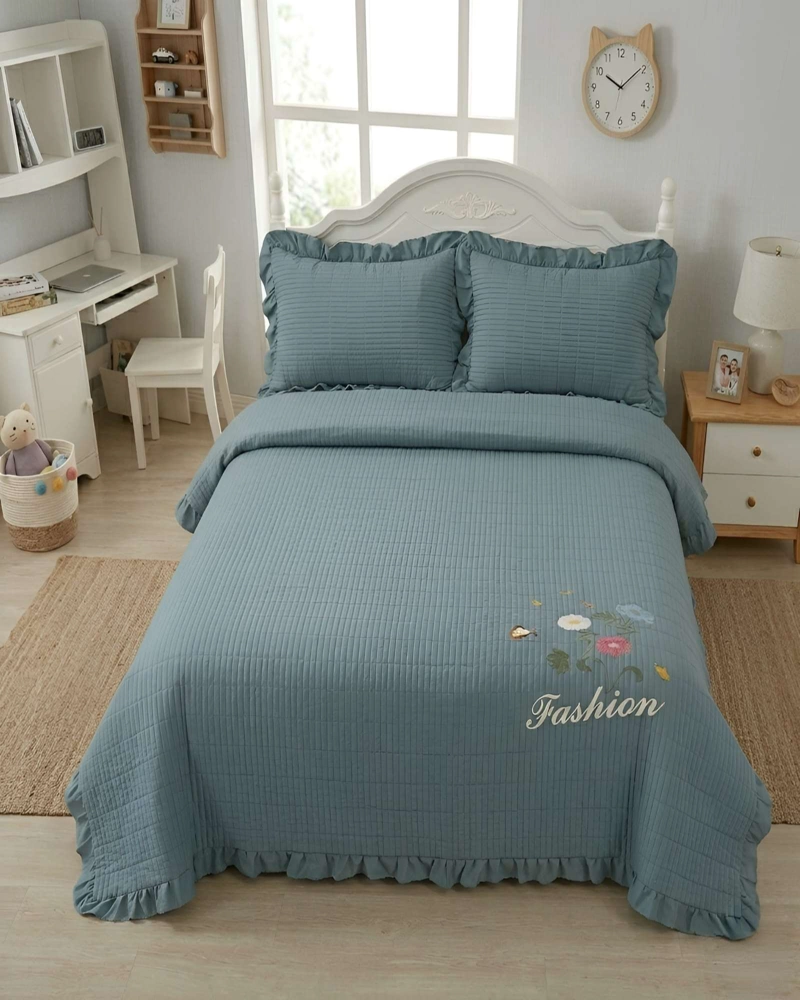 QUILT BORDADO DE 2 PLAZAS CON FRAGANCIA RELAJANTE - 4