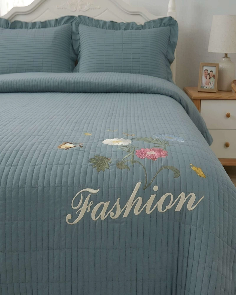 QUILT BORDADO DE 2 PLAZAS CON FRAGANCIA RELAJANTE - 6