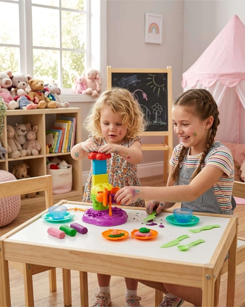JUGUETE DE MASAS Y MOLDES DE HELADOS JUEGO DIDACTICO KIT - 4