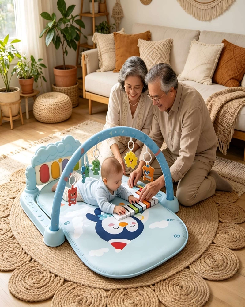 GIMNASIO MUSICAL PARA BEBE  CON PIANO Y ACTIVIDADES - ESTIMULACION TEMPRANA - 4