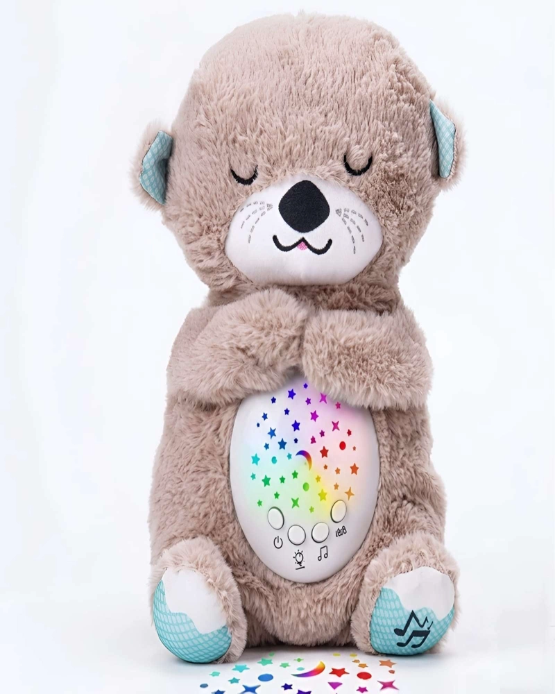 PELUCHE DIDACTICO NUTRIA LUMINICA SONIDOS RELAJANTES BEBE - 6