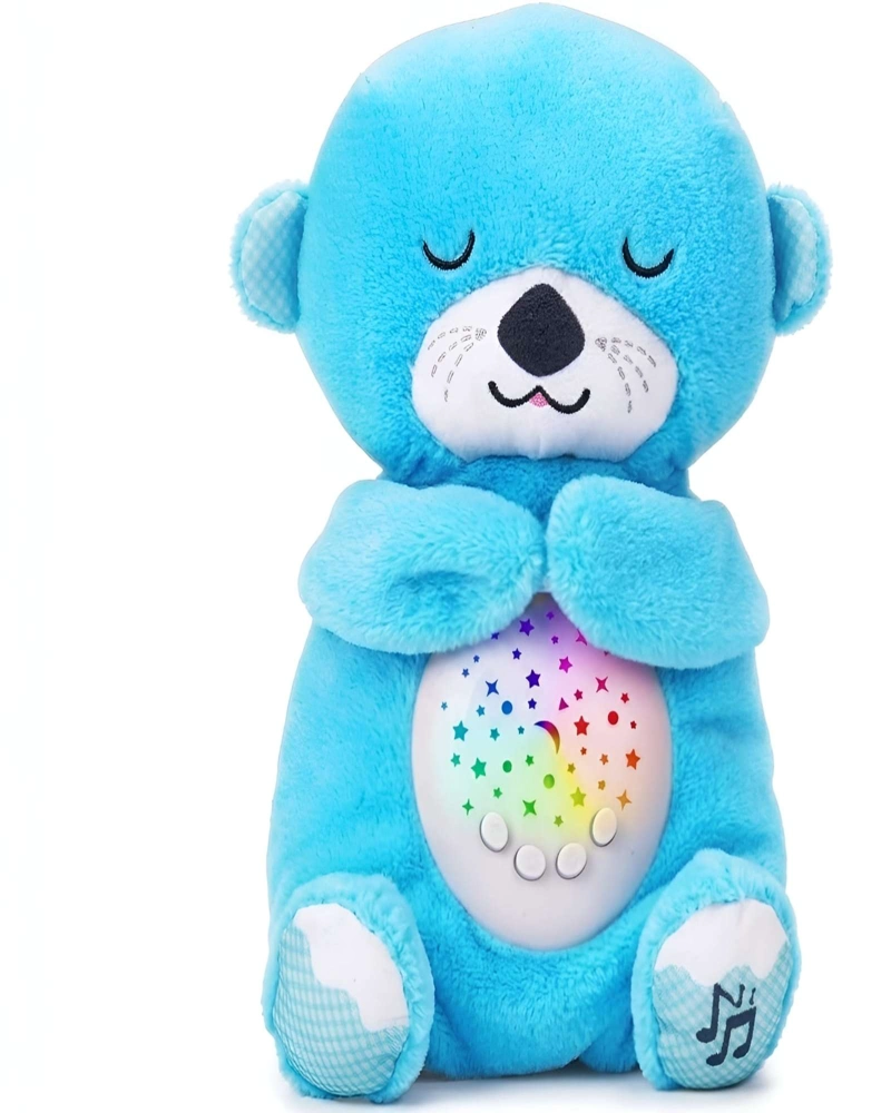 PELUCHE DIDACTICO NUTRIA LUMINICA SONIDOS RELAJANTES BEBE - 6