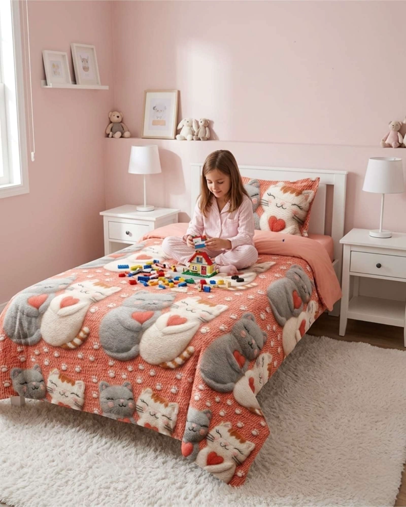 QUILT DE VERANO 5D CUBRECAMA LIGERO TRANSPIRABLE PLAZA Y MEDIA - 4