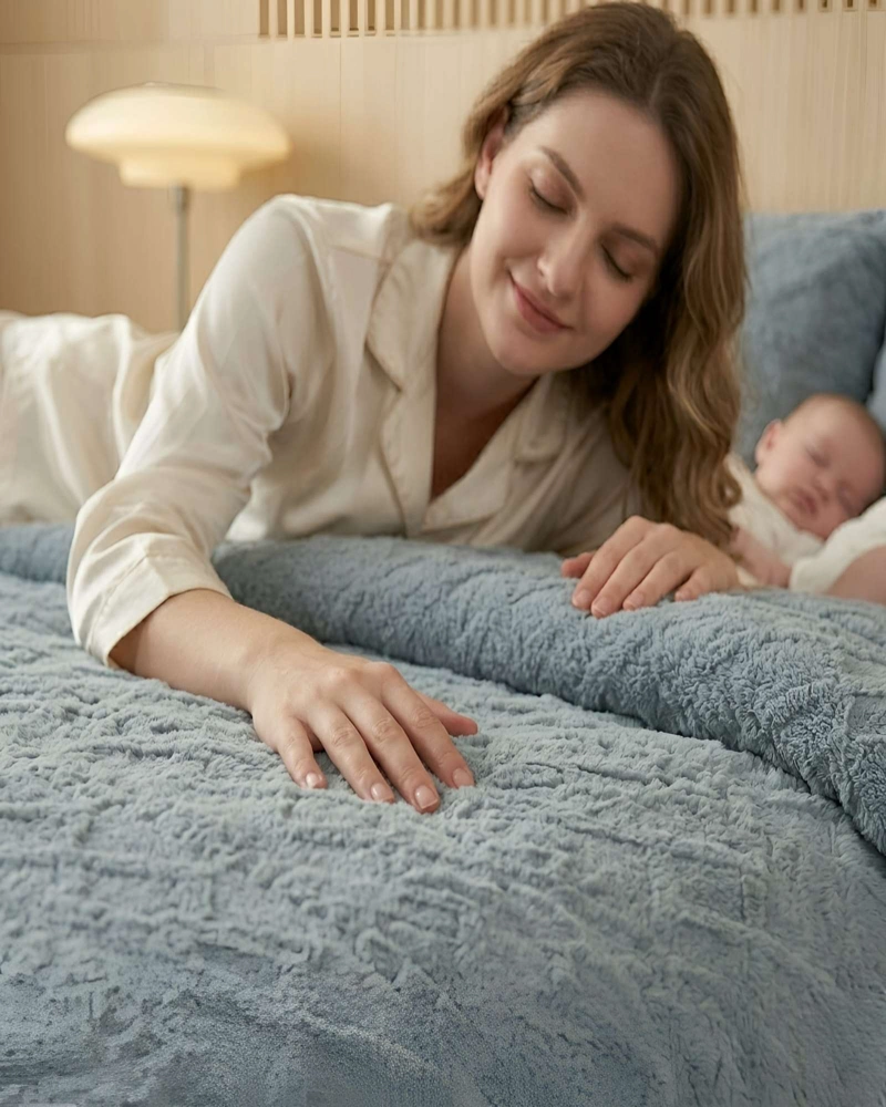CUBRECAMA 2 PLAZAS CON RELIEVE COBERTOR ELEGANTE SUAVE - 4