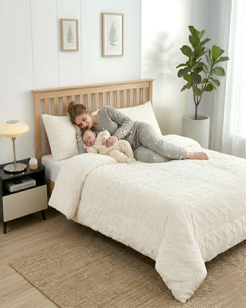 CUBRECAMA 2 PLAZAS CON RELIEVE COBERTOR ELEGANTE SUAVE - 2
